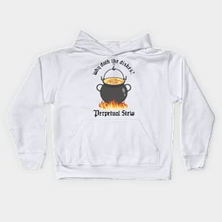 Perpetual Stew Broth cauldron Medieval History Studies Kids Hoodie